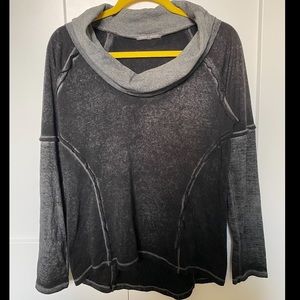 Threads 4 Thought Organic Cotton Cowl Neck Long Sleeve Size M in Charcoal Grey